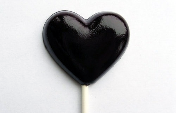 black heart lollipop